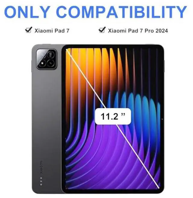 Alt view image 2 of 5 - Keyboard Case for Xiaomi Pad 7/ Pad 7 Pro 11.2 Inch, 7 Color Backlit, Magnetic Detachable Wireless Bluetooth Keyboard, Multi-Touch Trackpad, Stain Resistant Cover, Rechargeable, Pink (Backlit)