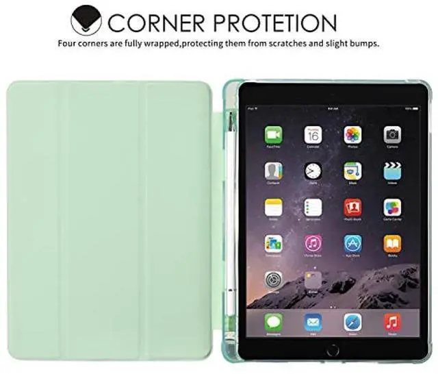 Alt view image 2 of 5 - JOYLAND Pad Case Lemon Green Case for iPad 10.9" Air 4 2020/Air 5 Cute Cute Fruit Anti-Scratch Shockproof with Pencil Holder Smart Trifold Stand Case(Model Number: A2325/A2588)