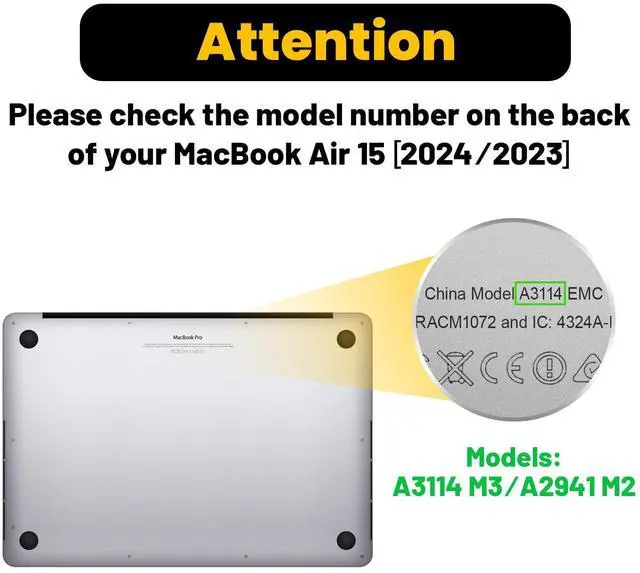 Alt view image 5 of 5 - KAIJIAbox Case for MacBook Air 15 Inch Case,Foldable Stand and Mouse Pad/Bag,Plastic Hard Shell,Exquisite PU Leather Protective Cover for MacBook Air 15 Inch(2022/2024/2025)[M2 A2941/M3 A3114](Black)