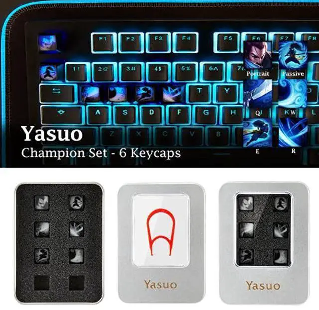 Alt view image 5 of 5 - League of Legends Custom Keycaps (Champion Lissandra) - Laser Engraved with Each Champion's Portrait, Passive, and Skills. Fit with Any Mechanical Keyboard. League of Legends Gift for Gamers