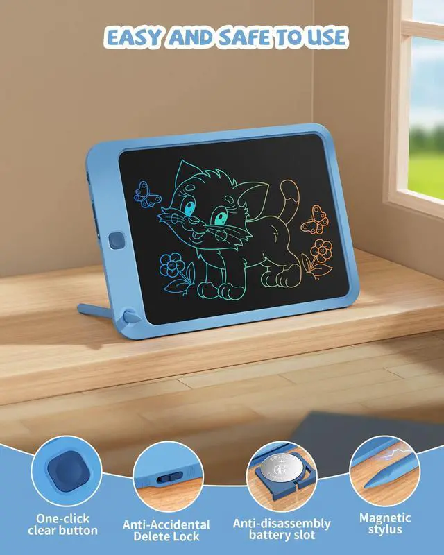 Alt view image 3 of 4 - LCD Writing Tablet 10 Inch for 3 4 5 6 7 8Years Old Boys Girls(Navy+Purple)