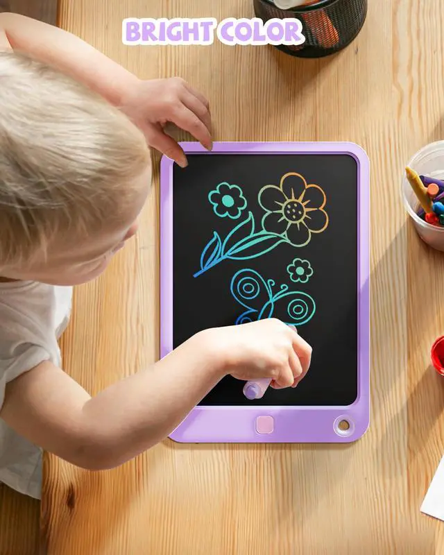 Alt view image 2 of 4 - LCD Writing Tablet 10 Inch for 3 4 5 6 7 8Years Old Boys Girls(Navy+Purple)