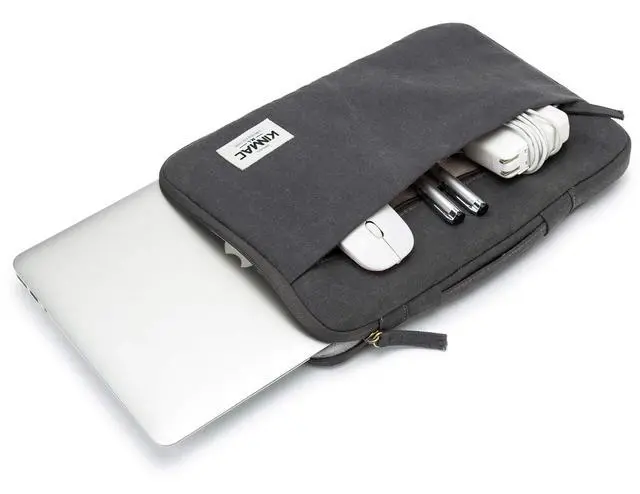 Alt view image 3 of 5 - Kinmac 360° Protective Laptop Sleeve Case Bag Cover with Handle for MacBook Pro 16 inch,16 inch HP,Lenovo,Dell,ASUS,Acer Ultrabook and Business Laptop (Grey)