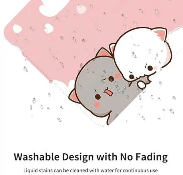 Alt view image 5 of 5 - LALAPOPO Cute Cat Laptop Sleeve Bag 13.3-14 Inch, Pink Faux Leather Cover Case for Women Girls, Compatible with MacBook Air 13/MacBook Pro 13, 13inch 13.3-14 Inch