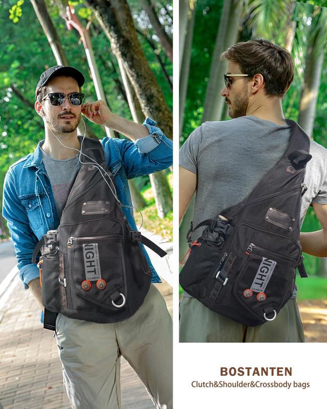 Alt view image 5 of 5 - LAMMOK Large Sling Backpack, Sling Chest Bag Shoulder Crossbody Daypacks Fits 14.1-Inch Laptop for Travel Outdoor Men Women
