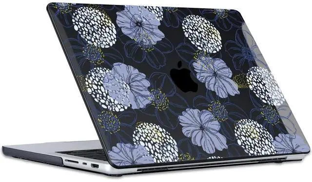 Alt view image 5 of 5 - LCMOCICO for MacBook Pro 14 inch Case 2024 M4 A3112 A3185 A3401 & 2023 M3 A2918 A2992 & M2 A2779 / M1 A2442 2022 2021 M4 M3 M2 M1 Pro/Max Chip, Pattern Plastic Hard Shell Cases, Hand-Painted Flower