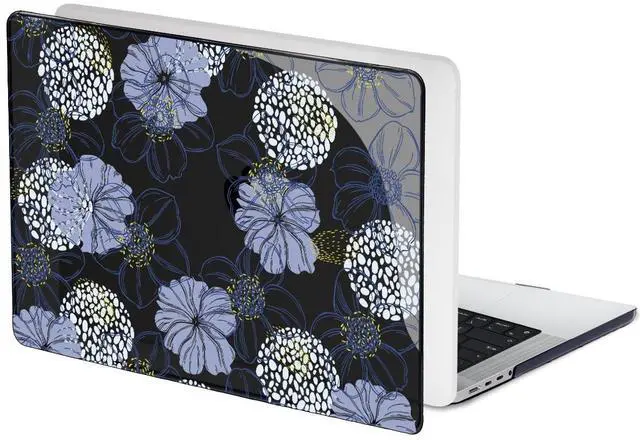 Alt view image 4 of 5 - LCMOCICO for MacBook Pro 14 inch Case 2024 M4 A3112 A3185 A3401 & 2023 M3 A2918 A2992 & M2 A2779 / M1 A2442 2022 2021 M4 M3 M2 M1 Pro/Max Chip, Pattern Plastic Hard Shell Cases, Hand-Painted Flower