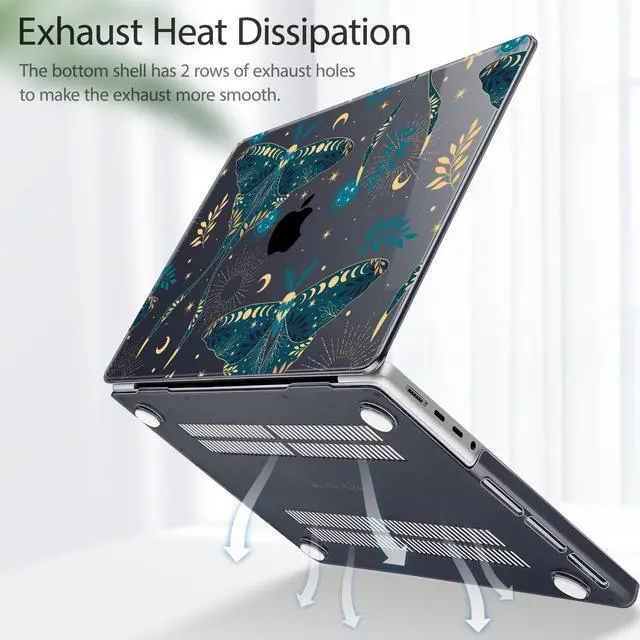 Alt view image 5 of 5 - Lepeoac for MacBook Pro 16 inch Case 2021 2022 2023 2024 Release A3186 A3403 M4 A2991 M3 A2780 M2 A2485 M1 Pro/Max, Hard Shell Case with Screen Protector & Keyboard Cover, Butterfly P113