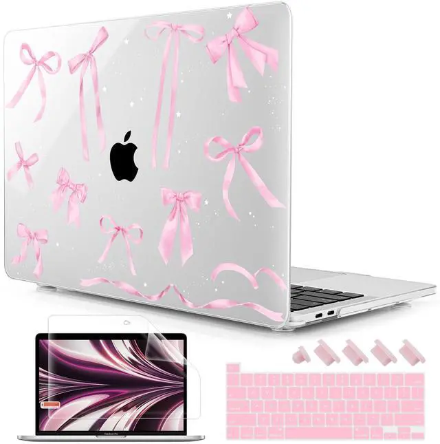 Main image of Lepeoac for MacBook Pro 16 inch Case 2019 2020 Release Model A2141, Plastic Hard Shell Cover with Keyboard Cover & Screen Protector for MacBook Pro 16 inch with Touch Bar & Touch ID, Bowknot