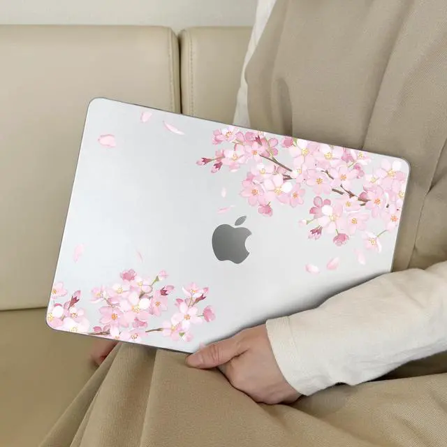 Alt view image 4 of 5 - Loyrina Designed for New MacBook Air 13.6 inch Case 2025-2022 A3240 M4 A3113 A2681, Ultra-Thin Laptop Hard Shell Case for MacBook Air 13.6" with Keyboard Cover & USB Adapter, Cherry Blossoms