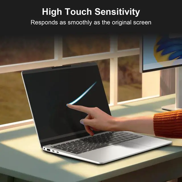 Alt view image 4 of 5 - LUSA DESIGN 13.8 Inch Magnetic Privacy Screen for Microsoft Surface Laptop 7, Removable Anti Glare Screen Protector, Blue Light Computer Filter, Anti Spy Easy Install