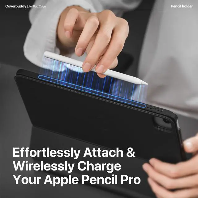 Alt view image 4 of 5 - MAGEASY CoverBuddy Lite for M4 iPad Pro 13" (2024) - iPad Pro Case Compatible with Magic Keyboard for iPad Pro (M4) - Black (1.2)