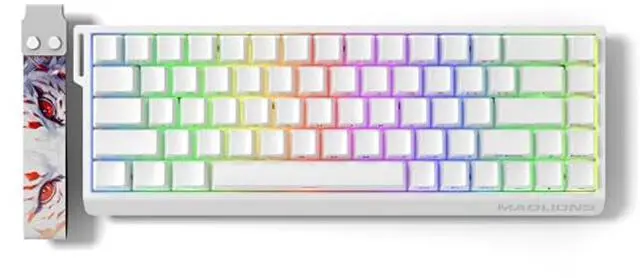 Main image of BOYI MADLIONS MAD68 HE RGB Rapid Trigger Magnetic Switch Keyboard,Adjustable Actuation Hall Effect Hyper-Fast 65% Compact Gasket-Mounted Wired Mechanical Gaming Keyboard for PC/Mac(White)