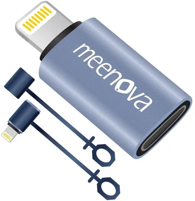 Alt view image 2 of 5 - Meenova 2 Pack, 27W, USB C to Lightning Adapter for iPhone 14 13 12 11, USBC to Lightning Adaptor,Cord Organizer 304 Stainless Steel Cable Holder, Cable Management Aesthetic Cute Desk Accessories