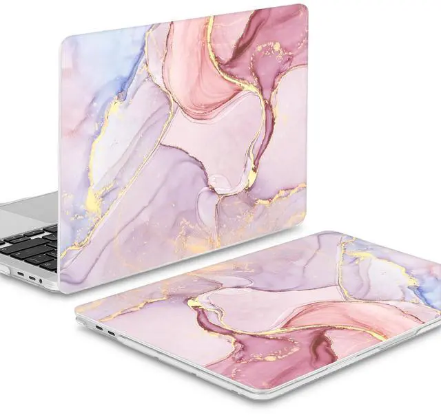 Alt view image 5 of 5 - Mektron Case for MacBook Pro 16 inch A2141, Pink Marble Clear Hard Shell Cover 2020 2019 Pro 16-inch with Touch bar & Touch ID w/Keyboard Cover Skin Screen Protector Dust Plug
