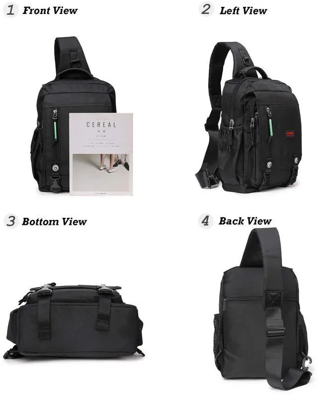 Alt view image 2 of 5 - NICGID Sling Bags Chest Shoulder Backpacks, 13.3'' Laptop Backpack Crossbody Messenger Bag Travel Outdoor Men Women
