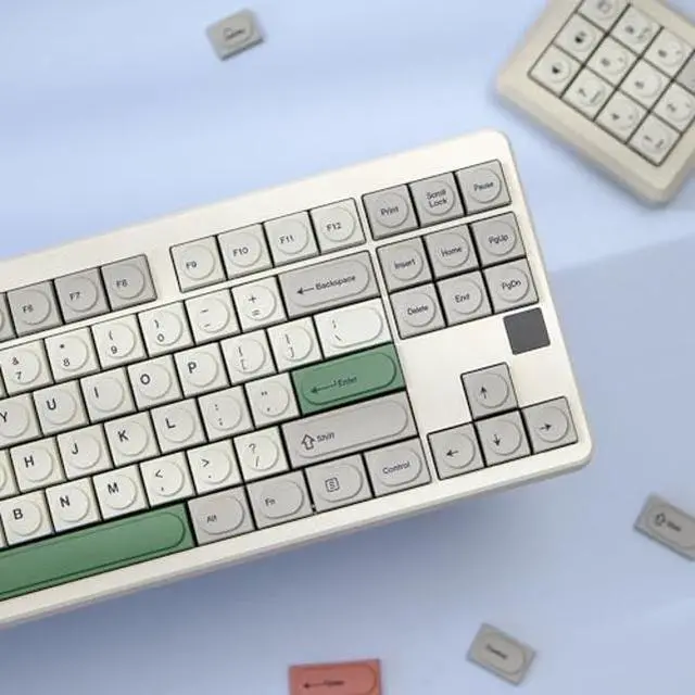 Alt view image 4 of 5 - Pusakoa Doys Color Retro Low Profile Keycaps, 137 Keys Custom PBT Dye Sublimation Keycaps for Cherry Gateron MX Switches Mechanical Gaming Keyboards