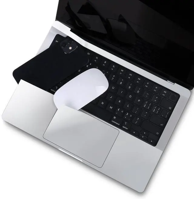 Alt view image 3 of 5 - 4 in 1 Ultra Thin 3M Vinyl Full Size Laptop Skin Palm Rest Sticker for 2019+ MacBook Pro 16.1 Inch (Model: A2141)- Silver