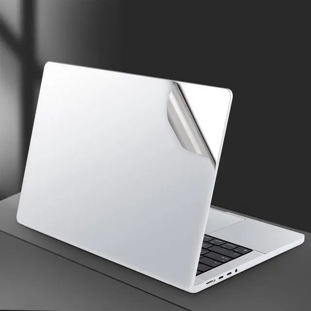 Alt view image 5 of 5 - 4 in 1 Ultra Thin 3M Vinyl Full Size Laptop Skin Palm Rest Sticker for 2019+ MacBook Pro 16.1 Inch (Model: A2141)- Silver