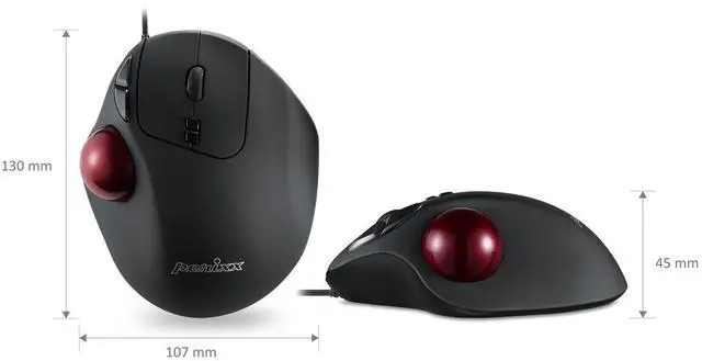 Alt view image 3 of 5 - Perixx Perimice-517 Wired Trackball USB Mouse, 7 Button Design, Build-in 1.34 Inch Trackball with Pointing Feature