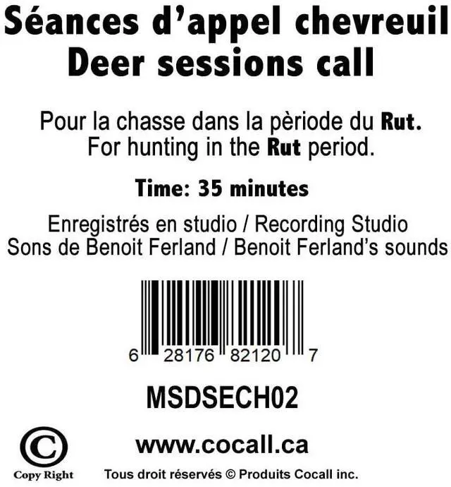 Alt view image 3 of 5 - COCALL Deer Sound Card - Call Session for Hunting (Rut Session, 35 Minutes) - Micro SD Card for Cocall 2X - Replicates Real Deer Interactions - Press Play and Let it Play