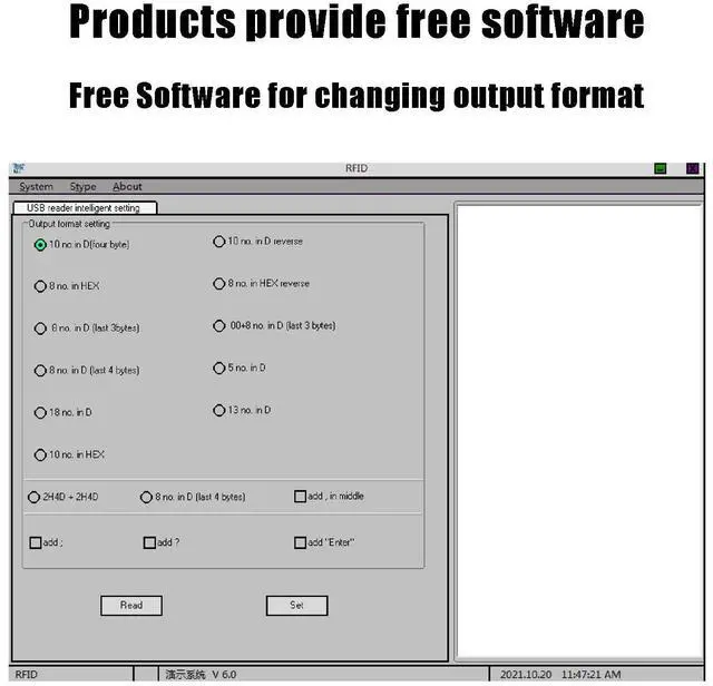 Alt view image 4 of 5 - Riversmerge ID RFID Reader for TK4100/EM4100/EM4200 Card USB Keyboard Emulation Compatible with Windows/Android/Liunx System + 5pcs Card