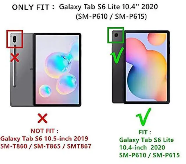 Alt view image 2 of 5 - HENGHUI Touch Keyboard Case for Galaxy Tab S6 Lite 10.4 inch 2024/2022/2020 Keyboard Case with Touchpad Detachable Keyboard Cute Round Key Color Keyboard Cover (Purple)