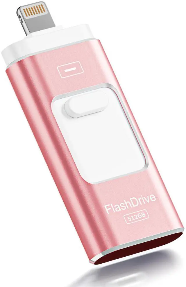 Main image of Apple MFi Certified 512GB Flash Drive for iPhone Thumb Drive Photo Stick, USB Memory Stick iPhone Flash Drive for Photos Videos, High Speed Jump Drive Compatible for iPhone/iPad/Android/PC (Pink)