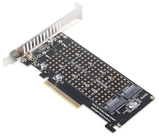 Alt view image 3 of 5 - Adapter Card NVME to PCIE X8 32Gbps Expansion Card, PCB Hard Drive Reader, Supports 2 M Key, Computer Accessories, for