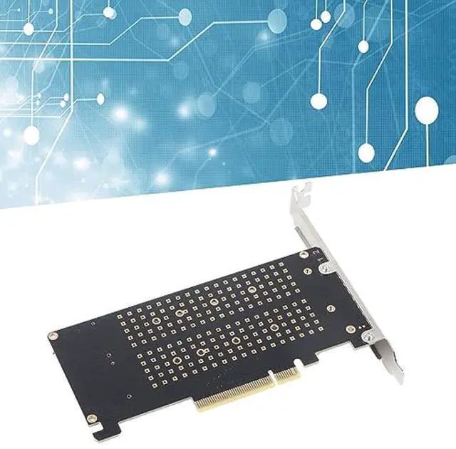 Alt view image 5 of 5 - Adapter Card NVME to PCIE X8 32Gbps Expansion Card, PCB Hard Drive Reader, Supports 2 M Key, Computer Accessories, for