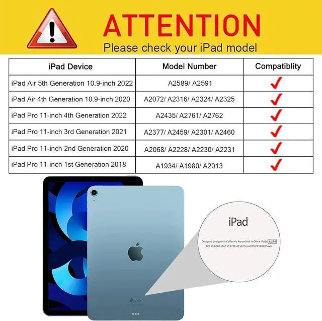 Alt view image 2 of 5 - SCSVPN Kids Case for iPad Air 5th/4th Generation 10.9-inch 2022/2020, iPad Pro 11'' 4th/3rd/2nd/1st Gen 2022 2021 2020 2018 Protection Case with Pen Holder, Stand, Handle, Shoulder Strap, Black Green