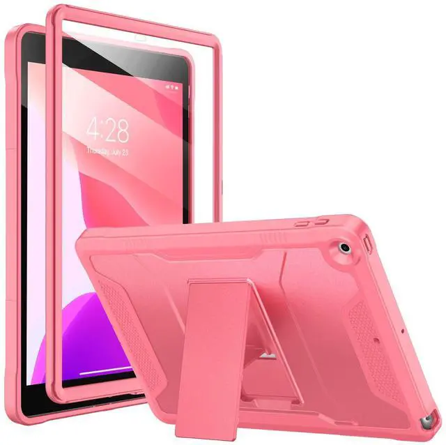 Main image of Soke Case for iPad 9th/8th/7th Generation 10.2-Inch (2021/2020/2019 Release), with Built-in Screen Protector and Kickstand, Rugged Full Body Protective Cover for Apple iPad 10.2 Inch - Watermelon Red
