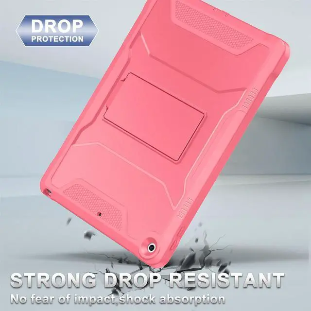 Alt view image 5 of 5 - Soke Case for iPad 9th/8th/7th Generation 10.2-Inch (2021/2020/2019 Release), with Built-in Screen Protector and Kickstand, Rugged Full Body Protective Cover for Apple iPad 10.2 Inch - Watermelon Red