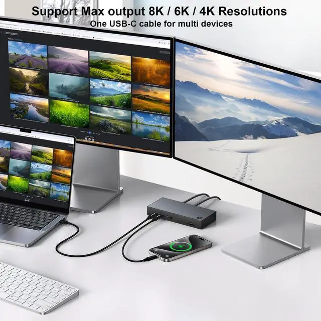 Alt view image 5 of 5 - Starinnox 10Ft Thunderbolt 4 USB4 Cable, 40Gbps Data Transfer, 8K HD Display, 240W Fast Charging, Compatible with Thunderbolt 3/4 & USB-C Devices (3m)