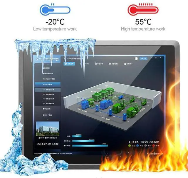 Alt view image 4 of 5 - SunKol 12.1 inch Industrial Embedded Panel PC, 10 Point Capacitive Industrial Touch Screen Panel Computer, 2xUSB3.0,HDMI,2xRS232,2xLAN (I3-7100U, 8GB RAM 128GB SSD)