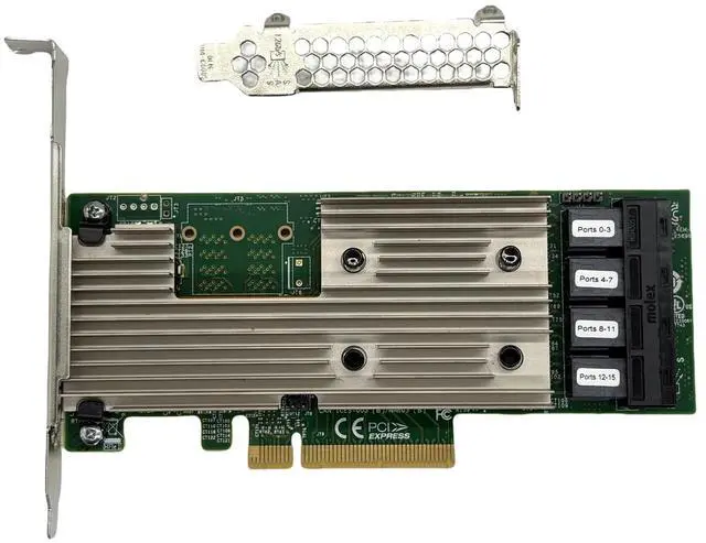 Alt view image 2 of 5 - SXTAIGOOD SAS9305-16i SATA SAS 16 Port HBA 12Gbs RAID Controller Card Host Bus Adapter PCIe 3.0 x8 IT-Mode 05-25703-00 Card 9305-16i+4 * 8643 SATA Cable