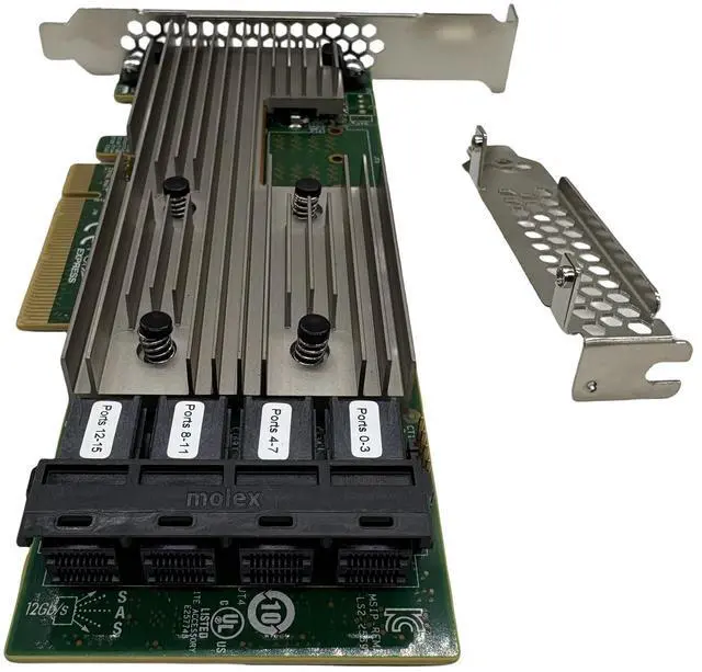 Alt view image 4 of 5 - SXTAIGOOD SAS9305-16i SATA SAS 16 Port HBA 12Gbs RAID Controller Card Host Bus Adapter PCIe 3.0 x8 IT-Mode 05-25703-00 Card 9305-16i+4 * 8643 SATA Cable