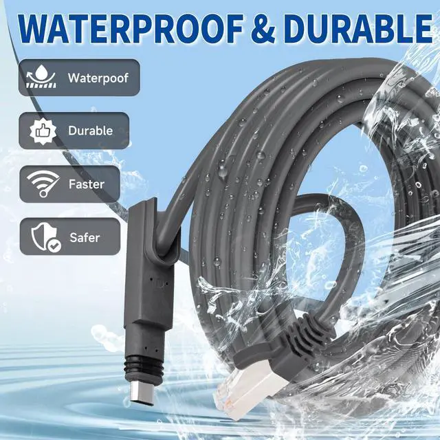 Alt view image 5 of 5 - SZSAUTO 20Ft Waterproof SPX to RJ45 Network Port Connector Replacement Cable for Starlink Gen 2 V 2 Dish Satellite Direct Connection to Routers -for Starlink Gen 2 Dish RV Camping Travel Cable Replace