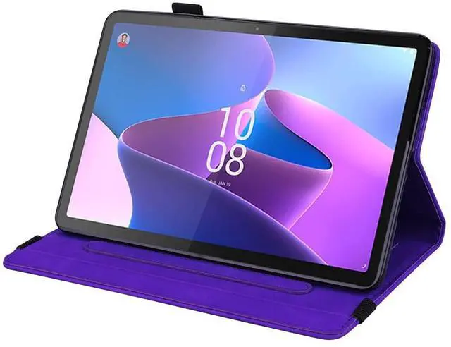 Alt view image 4 of 5 - TIPOYOROO Case for Samsung Galaxy Tab S10 Plus 2024 (X820/SM-X826B)/S9 Plus (X810/X816) /S9 FE+(X610/X616) 12.4 Inch 2023 PU Leather Folio Cover Multi-Angle Viewing Auto Sleep/Wake Function- Purple