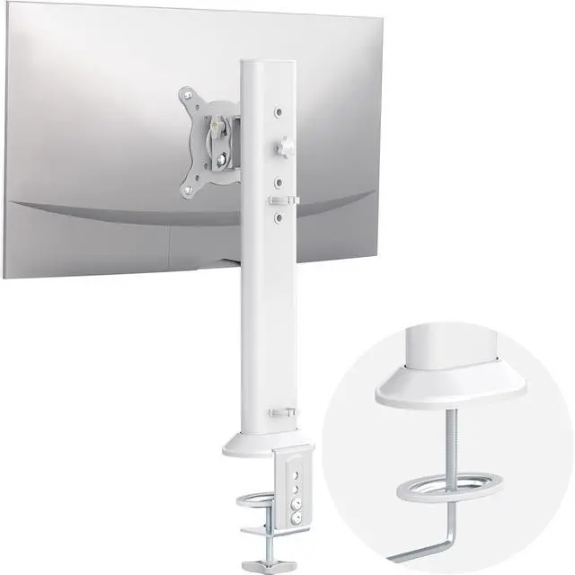 Main image of Single Desk Monitor Arm Mount Stand Fit for 13 inch to 32 inch Flat Curved Computer Screen with Swivel, Height Adjustable, Rotation,Holds up to 77lbs, White