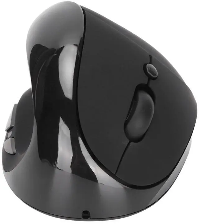 Main image of Left Handed Mouse, 2.4G Wire less Vertical Ergonomic Mouse, 800/1200/1600 DPI Adjustable, Rechargeable Optical Mouse with USB Receiver, for Laptop Computer PC Desktop (Black)