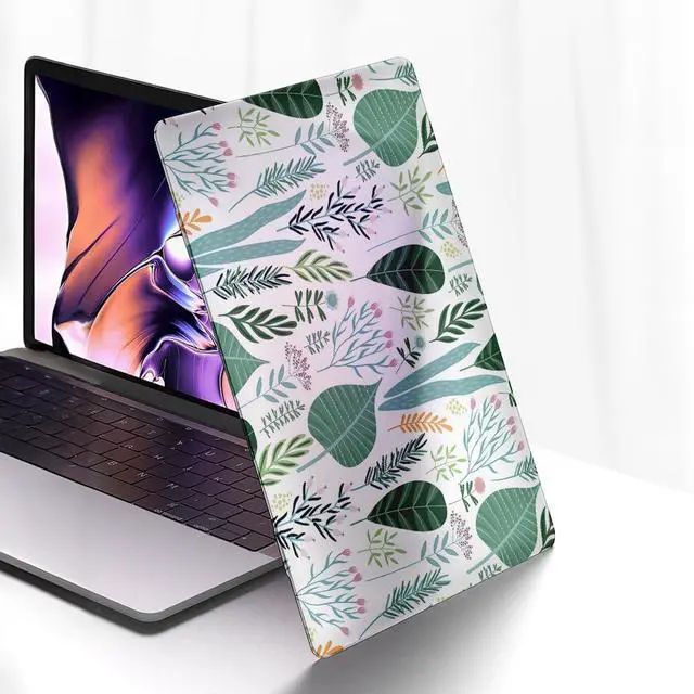 Alt view image 2 of 5 - Yicomon Compatible with MacBook Air 13 inch Case 2020 2021 M1 A2337 A2179 A1932, Plastic Hard Shell Case for Mac Air 13 with Touch ID (2018-2021) - Green Leaves Tropical