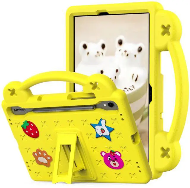 Main image of YRH for Galaxy Tab S9 FE/S10 FE Case 10.9-inch, Kids EVA Boys Girls Cover with Stand Handle Dolls for Samsung S9 FE/S10 FE Tablet Case, Yellow