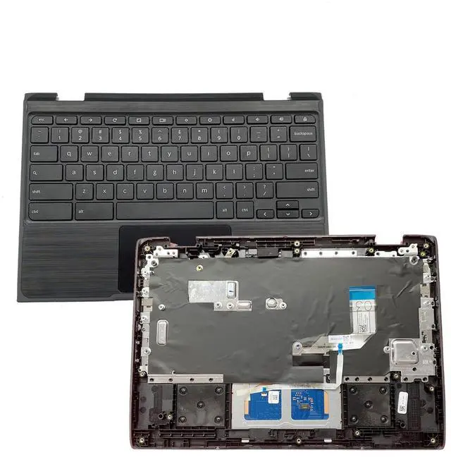 Main image of Replacement for Lenovo 300e Chromebook 2nd Gen AST 82CE Laptop Upper Top Cover Case Palmrest Non-Backlight Keyboard Touchpad Assembly Part Not-Camera 5CB0Z21541 Black