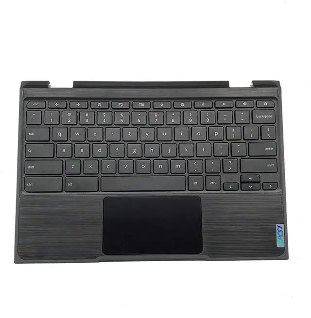 Alt view image 2 of 5 - Replacement for Lenovo 300e Chromebook 2nd Gen AST 82CE Laptop Upper Top Cover Case Palmrest Non-Backlight Keyboard Touchpad Assembly Part Not-Camera 5CB0Z21541 Black
