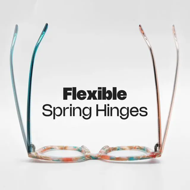 Alt view image 5 of 5 - Zeelool Blue Light Blocking Glasses for Woman, Fashion Glasses Frame Eyeglasses with Non-prescription Clear Lenses and Spring Hinge Nina ZJGA716969-10B