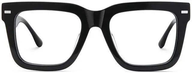 Main image of Zeelool Blue Light Glasses for Men Fashion Black Square Eyeglasses Retro Computer Eyewear Glasses Anti Eyestrain Redina JGA270431-01B