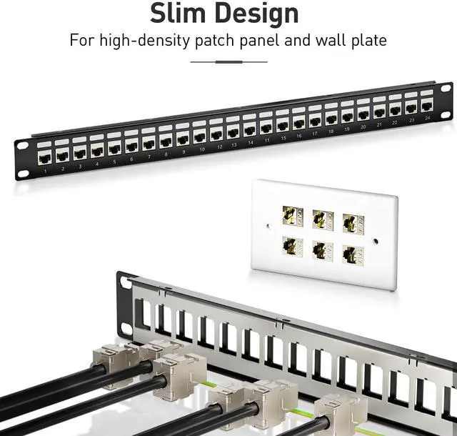 Alt view image 5 of 5 - ZOERAX 12-Pack Shielded Cat6A / Cat6 Keystone Jack 10Gbps Zinc-Alloy Housing Modular Termination | Easy Internet Tool Free Jacks | for Cat6A up to 23AWG Solid Bulk S/FTP Ethernet Cable