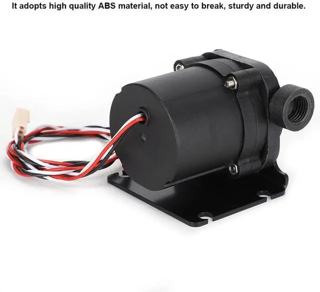 Alt view image 2 of 5 - 12v Brushless DC Pump, G1/4in Mini Computer, 600LH 3600RPM Rotate Speed Water Cooling Pump with Left Water Outlet for PC