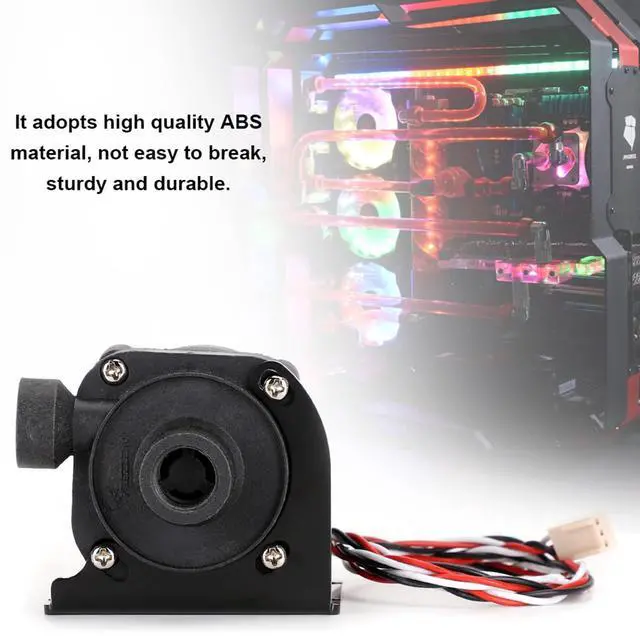 Alt view image 4 of 5 - 12v Brushless DC Pump, G1/4in Mini Computer, 600LH 3600RPM Rotate Speed Water Cooling Pump with Left Water Outlet for PC